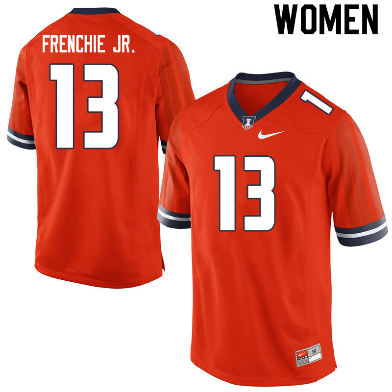 Women #13 James Frenchie Jr. Illinois Fighting Illini College Football Jerseys Sale-Orange